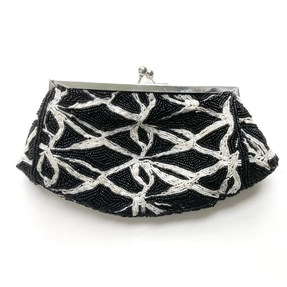 NINA Beaded Evening Bag with Chain Strap - Picture 2 of 8